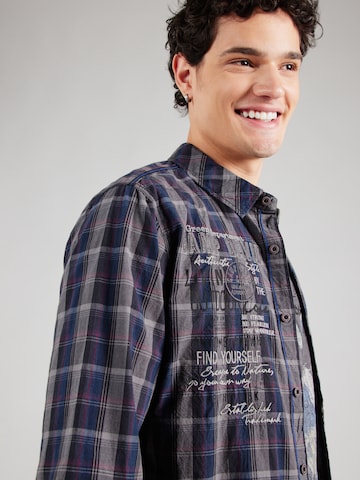 CAMP DAVID Regular Fit Hemd in Schwarz