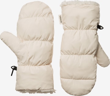 SENSES.THE LABEL Puffer Gloves AL:VARO in Beige: Vorderseite