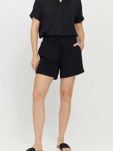 mazine Loose fit Pants ' Palm Cove ' in Black: front
