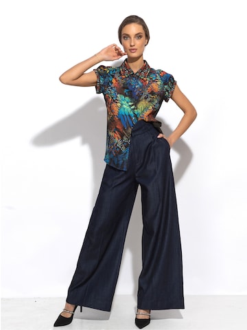 Wide Leg Pantalon 'ESSENTIALS' JIORO en bleu