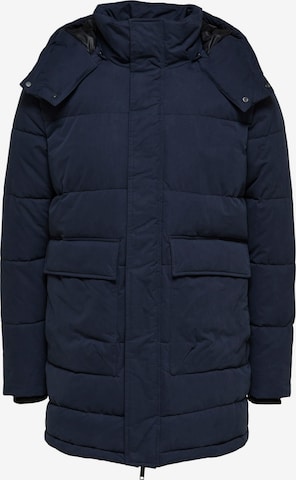 Parka d’hiver 'Bow' SELECTED HOMME en bleu : devant