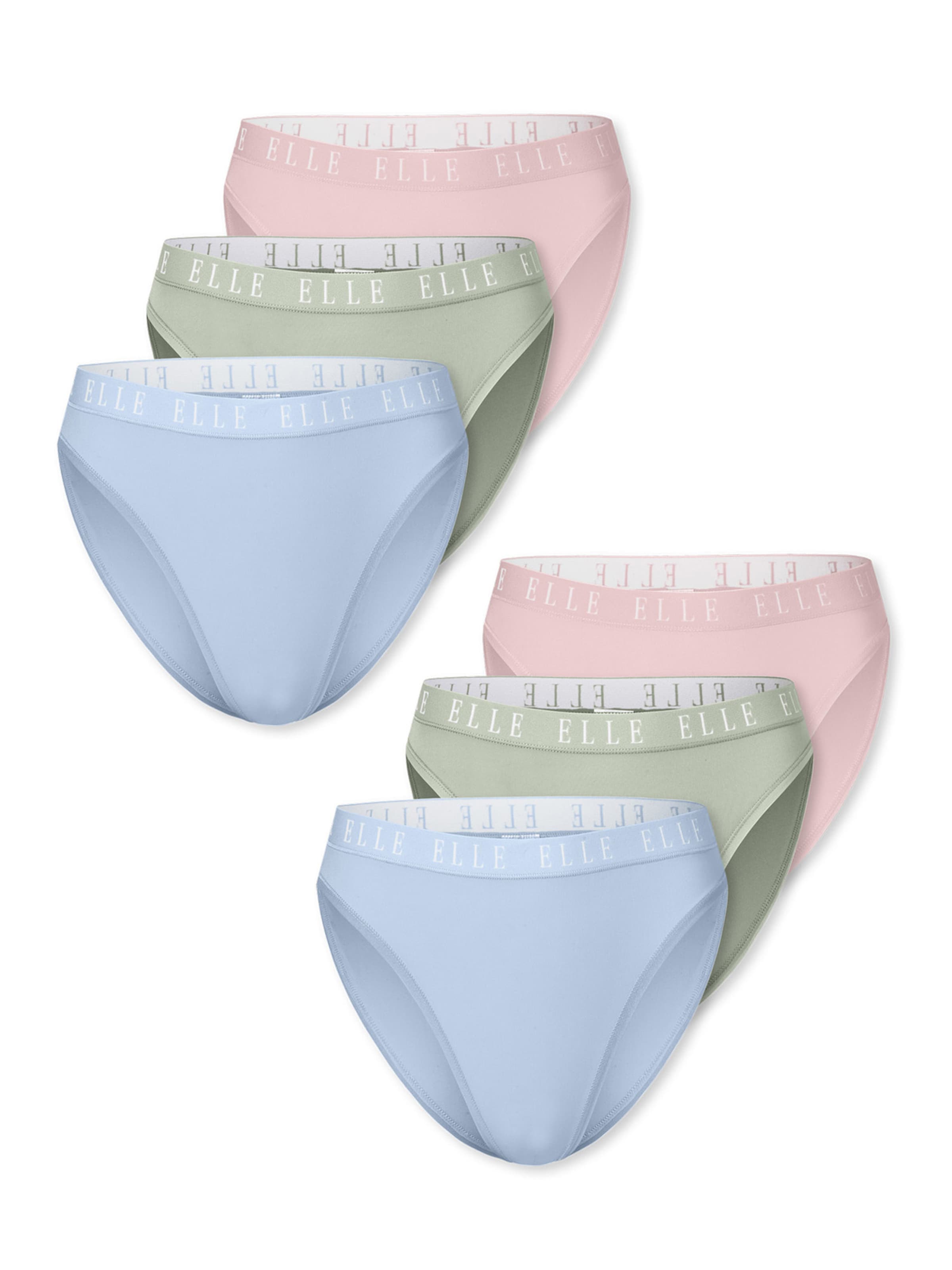 ELLE Slip ' High Leg - ELLE LOGO ' in Gemengde kleuren: voorkant