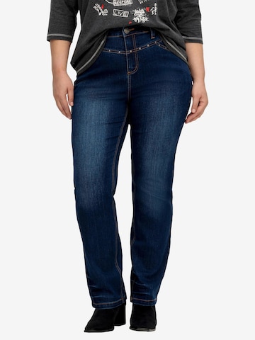 SHEEGO Regular Jeans 'Gerade' in Blauw: voorkant