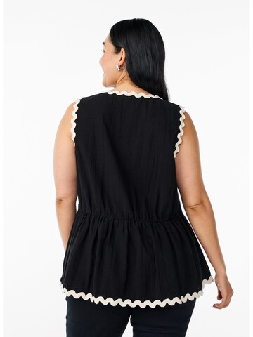 Zizzi Blusentop 'Mcinna' in Schwarz