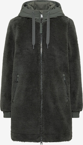 CECIL Between-Seasons Coat in Green: front