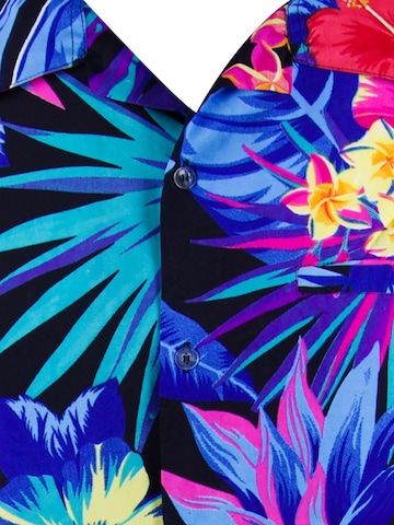 King Kameha Shirt 'Pineapple' in Blue