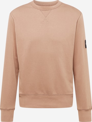Calvin Klein Jeans Sweatshirt 'MONOGRAM' in Brown: front