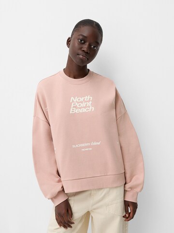 Bershka Bluzka sportowa w kolorze różowy: przód