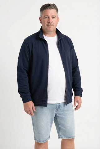 Men Plus Sweatjacke in Blau