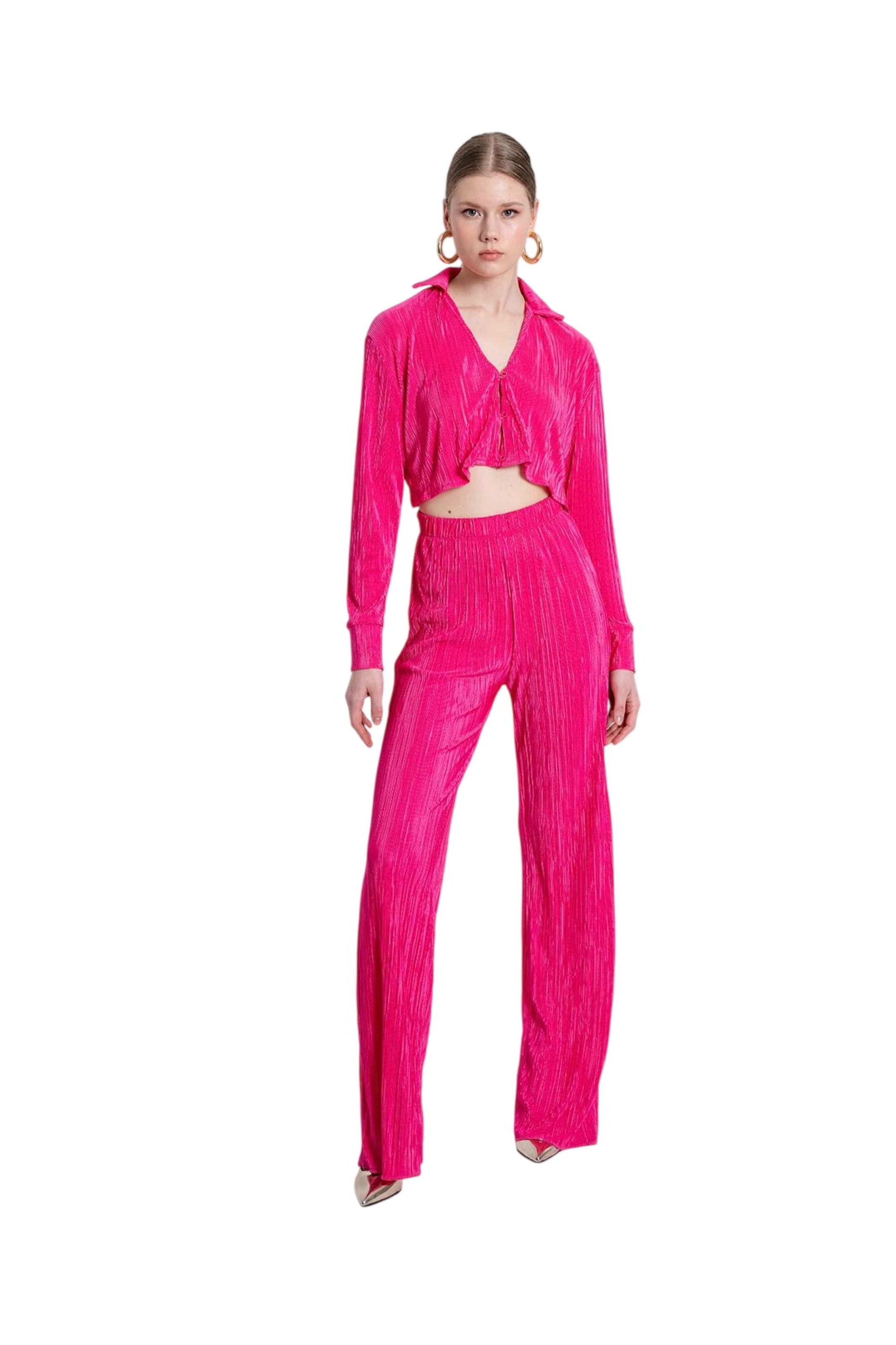 HOLLY LOLLY Zvonové kalhoty Kalhoty – pink