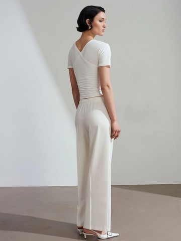 Wide Leg Pantalon Dilvin en blanc