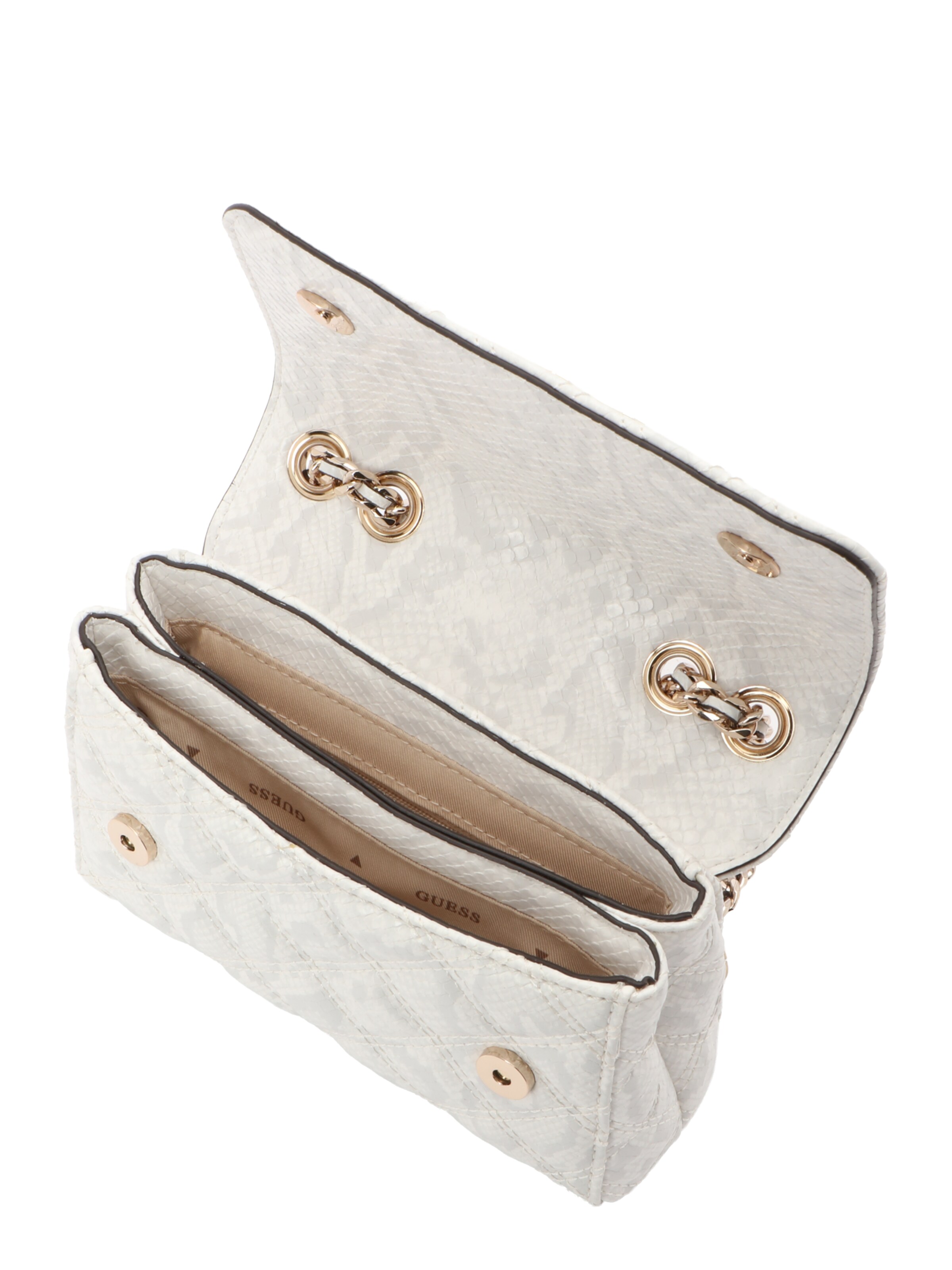 GUESS - Mala de ombro 'GIULLY II MINI' em branco