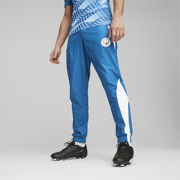 PUMA Regular Workout Pants 'Manchester City F.C. Prematch' in Blue