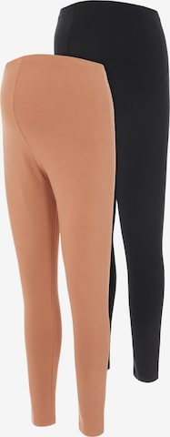 MAMALICIOUS Skinny Leggingsit 'Charlie' värissä ruskea: edessä