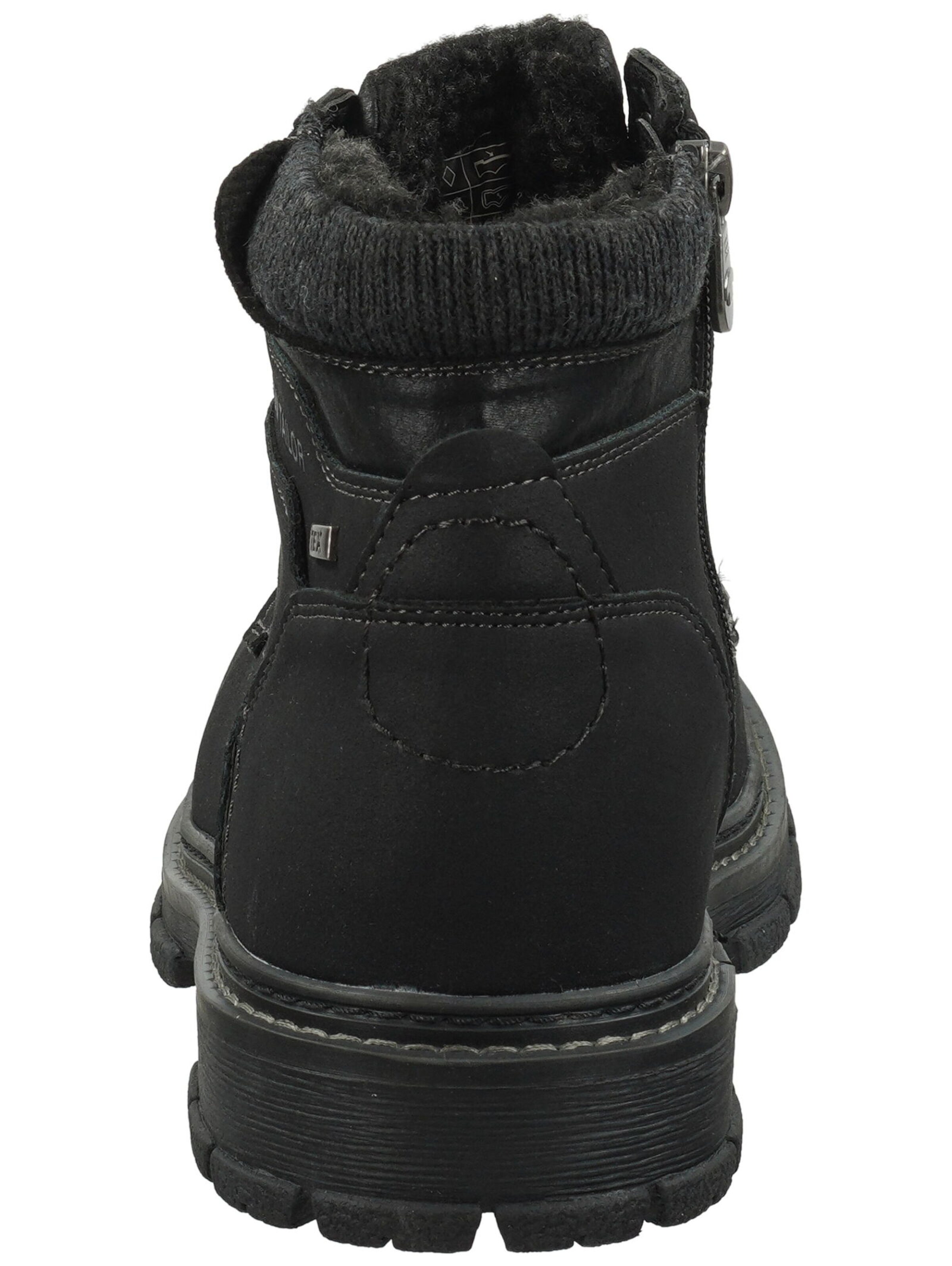TOM TAILOR Schnürboots in Schwarz