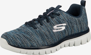 SKECHERS Низкие кроссовки 'Graceful Twisted Fortune' в Синий: спереди