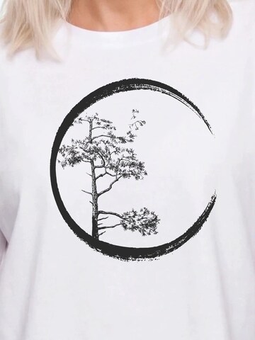 Maglia extra large 'Circle' di Life-Tree in beige