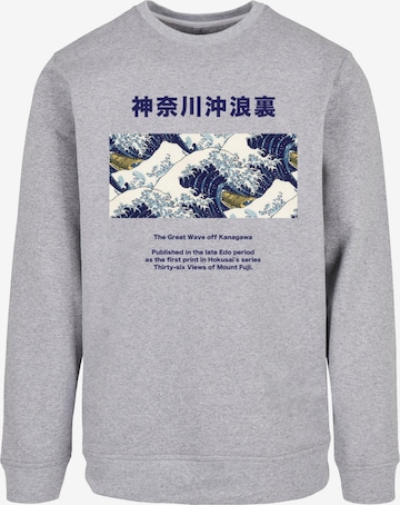 Merchcode Sweatshirt 'APOH - Hokusai 36' in Grijs: voorkant