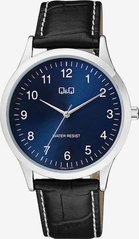 Montre à affichage analogique Q&Q en noir : devant