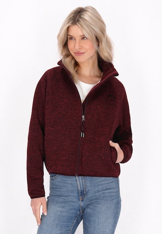 Veste en polaire Schmuddelwedda en rouge : devant