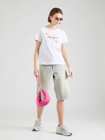 Pepe Jeans T-shirt 'KALLAN' i vit