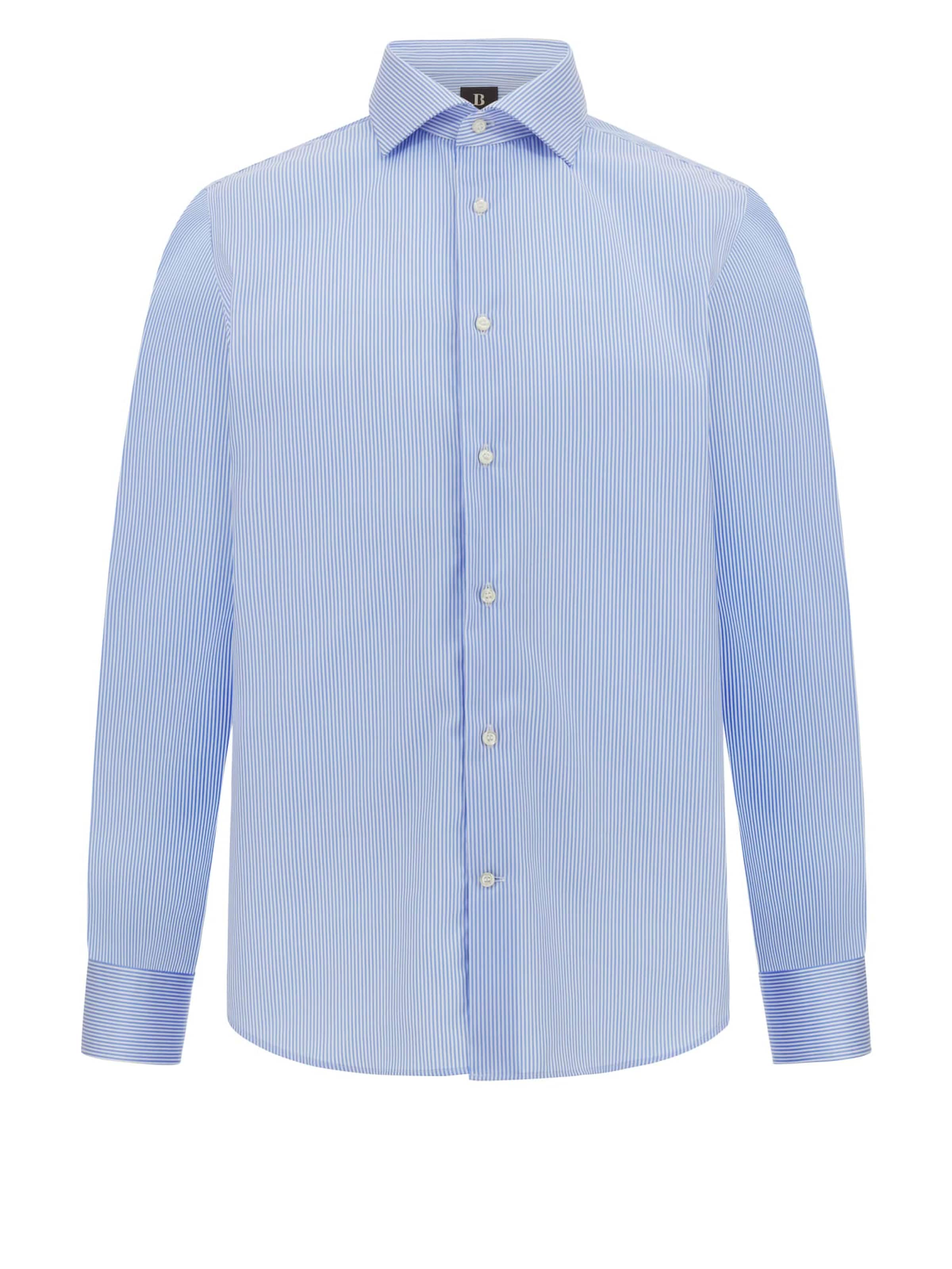 Coupe regular Chemise business Boggi Milano en bleu : devant
