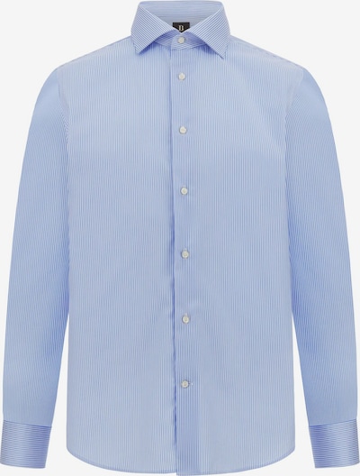 Dalykinio stiliaus marškiniai iš Boggi Milano, spalva – šviesiai mėlyna / balta, Prekių apžvalga