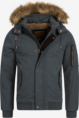 INDICODE JEANS Winter Jacket 'Pennington' in Grey: front