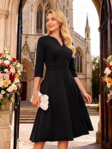 Zapaka Cocktail Dress in Black