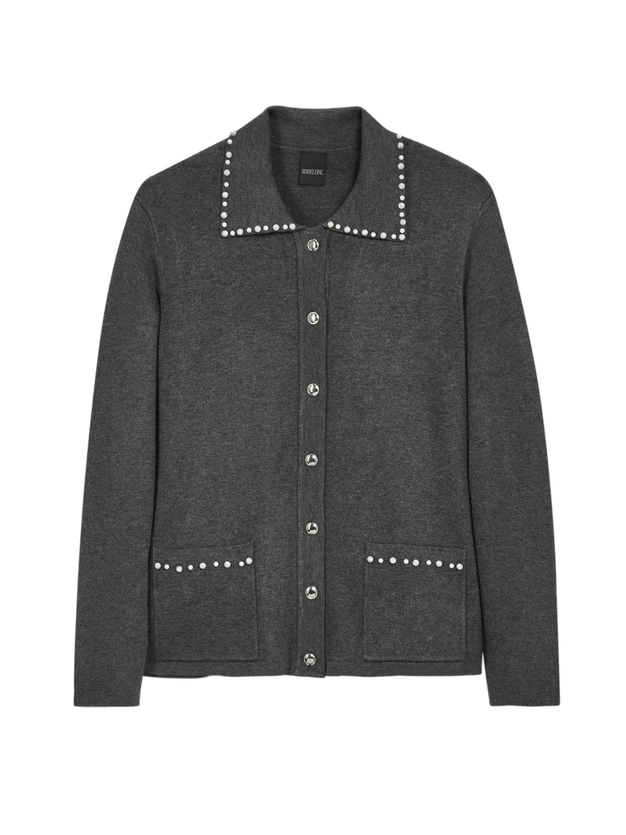 MADELEINE Strickjacke in anthrazit, Produktansicht