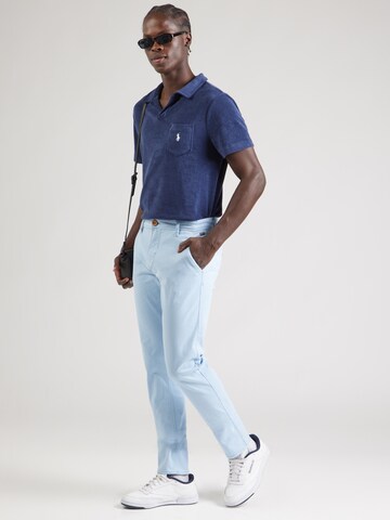 Coupe slim Pantalon chino 'BHNatan' BLEND en bleu