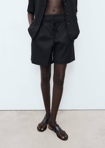 MANGO Regular Pants 'Paulo' in Black: front