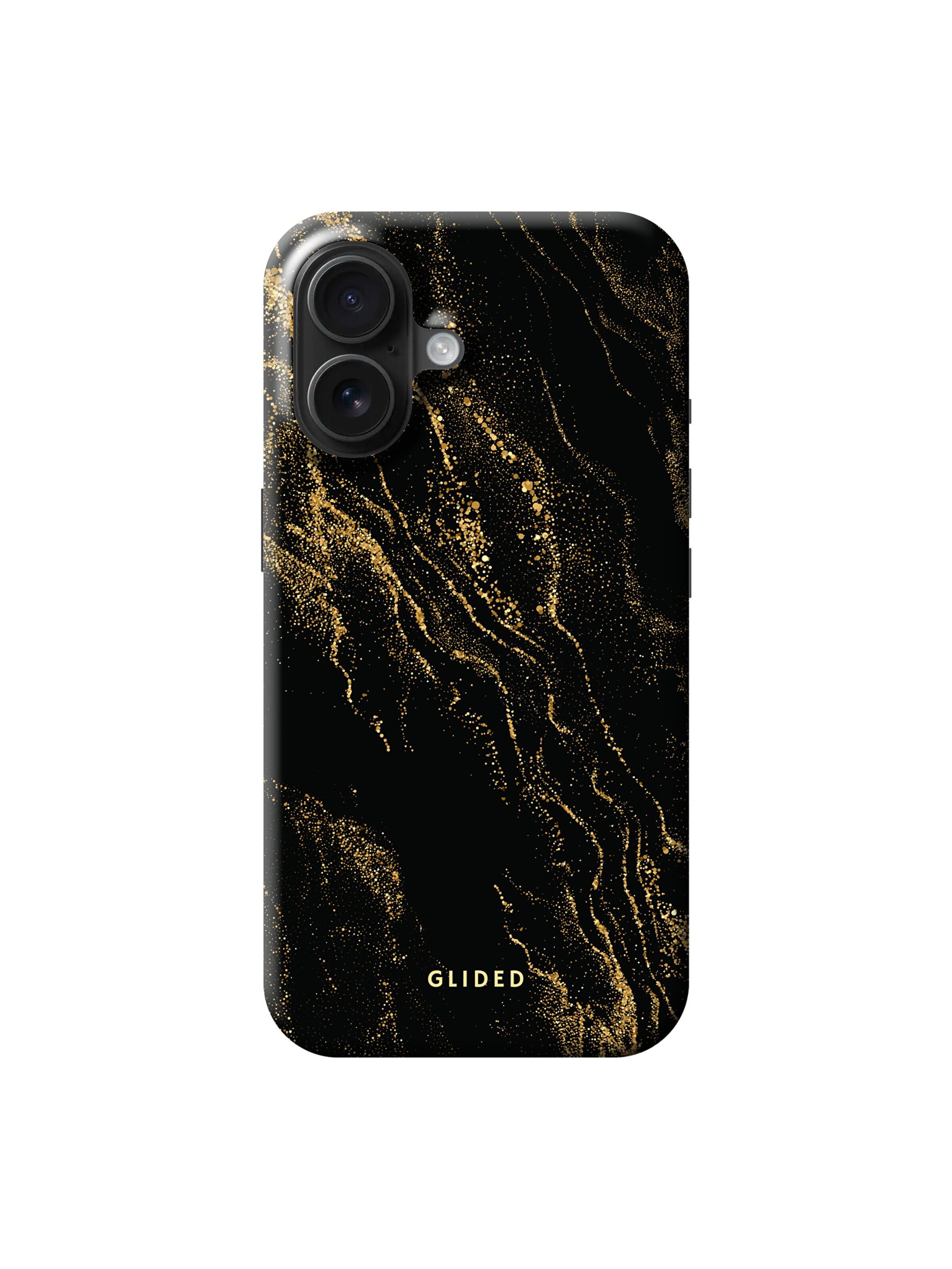 Glided Smartphonehülle 'Black Marble Glided Handyhülle' in Schwarz: Vorderseite