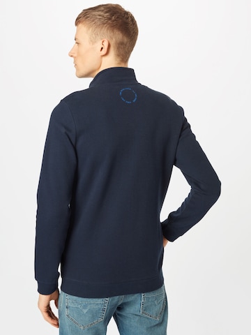 TOM TAILOR DENIM Fleece jas in Blauw