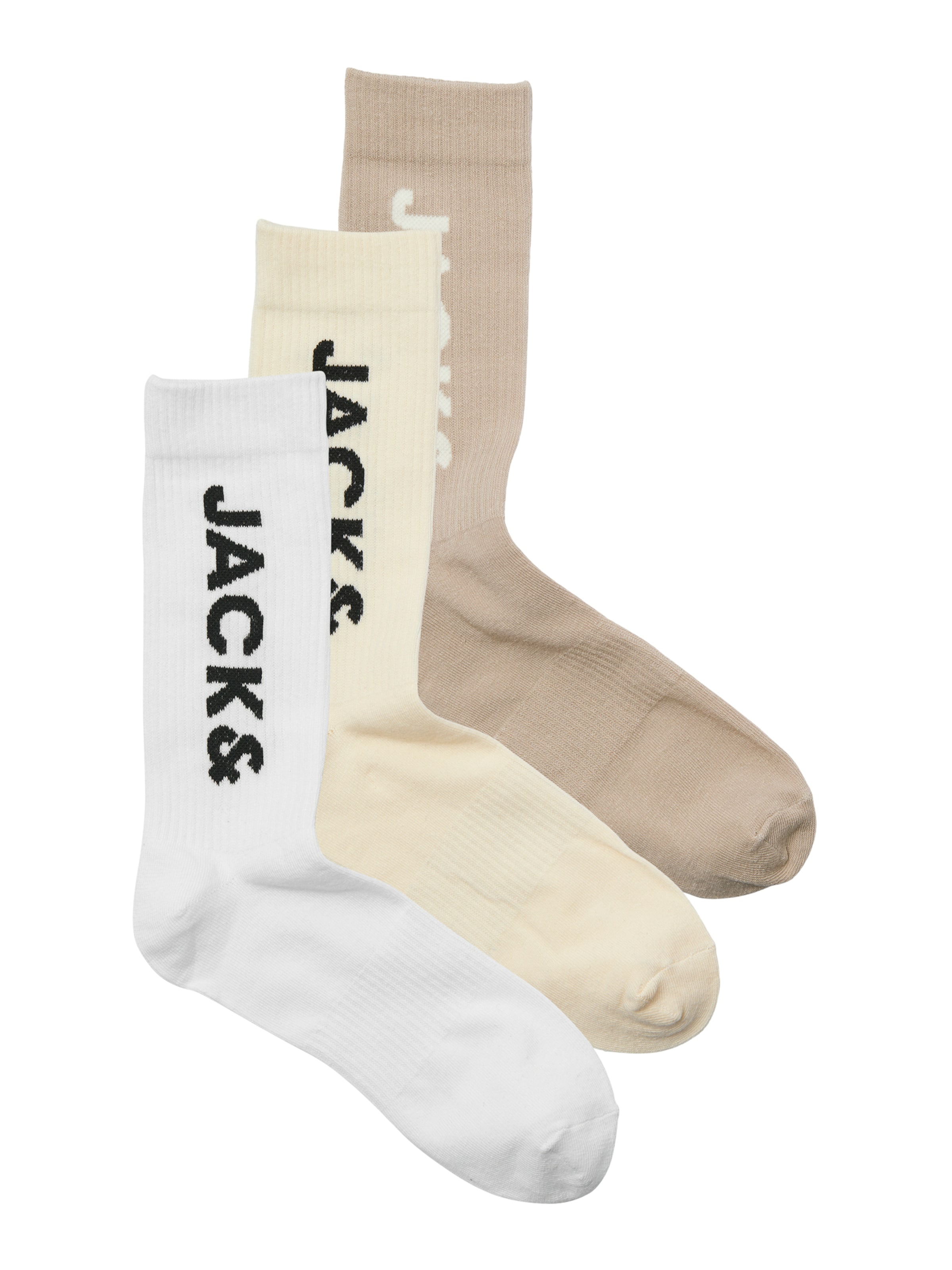 JACK & JONES Zeķes 'JACHARLEY', krāsa - pelēkbrūns / gaiši pelēks / melns / balts, Preces skats