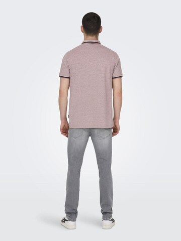 T-Shirt 'Fletcher' Only & Sons en marron