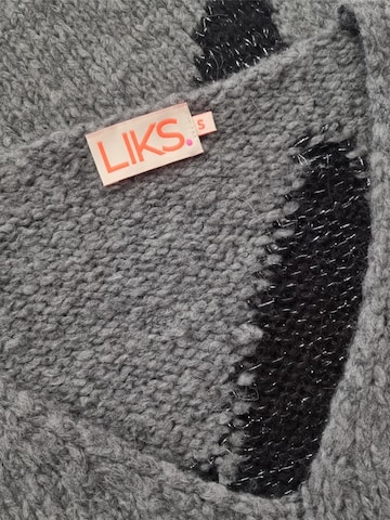LIKS. Munich - Jersey 'Strickpullover Stern mit V Ausschnitt - AlinaC' en gris