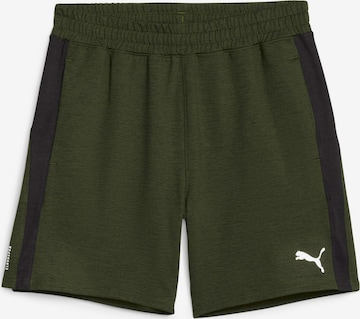 PUMA - Pantalón deportivo en verde: frente