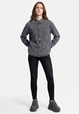myMo ROCKS Bluse in Schwarz
