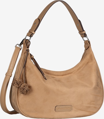 TOM TAILOR Schoudertas 'Idra' in Beige: voorkant