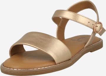 s.Oliver Sandalen met riem in Goud: voorkant