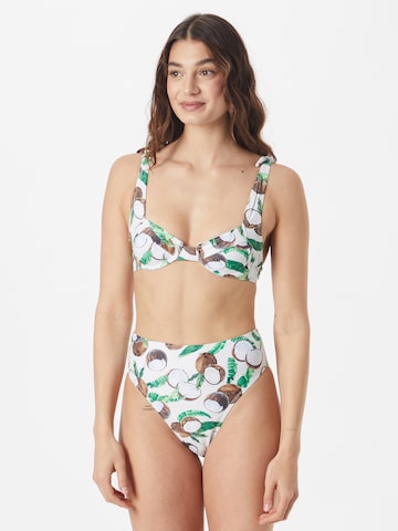 Nasty Gal Bustier Bikini - bézs: elől