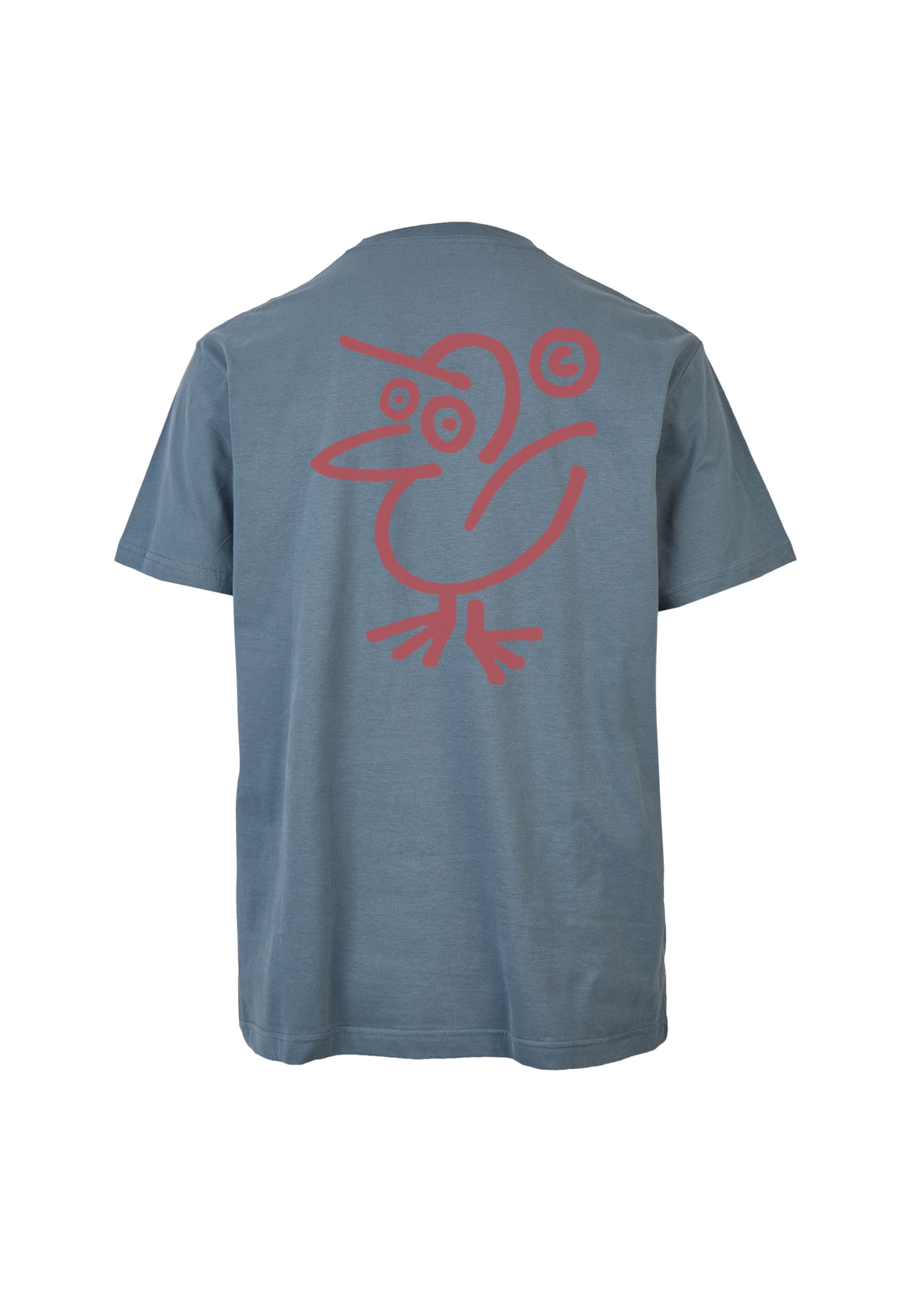 Cleptomanicx T-Shirt 'Sketch Gull' in Blau