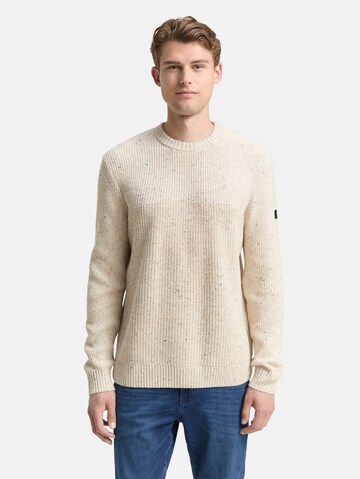 TOM TAILOR Sweater in White: front