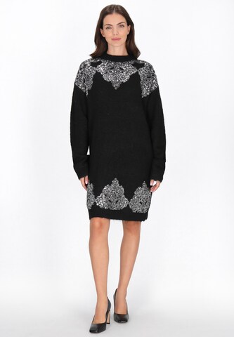 usha BLACK LABEL Gebreide jurk in Zwart