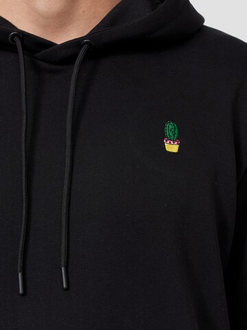 Mikon Sweatshirt 'Kaktus' in Zwart