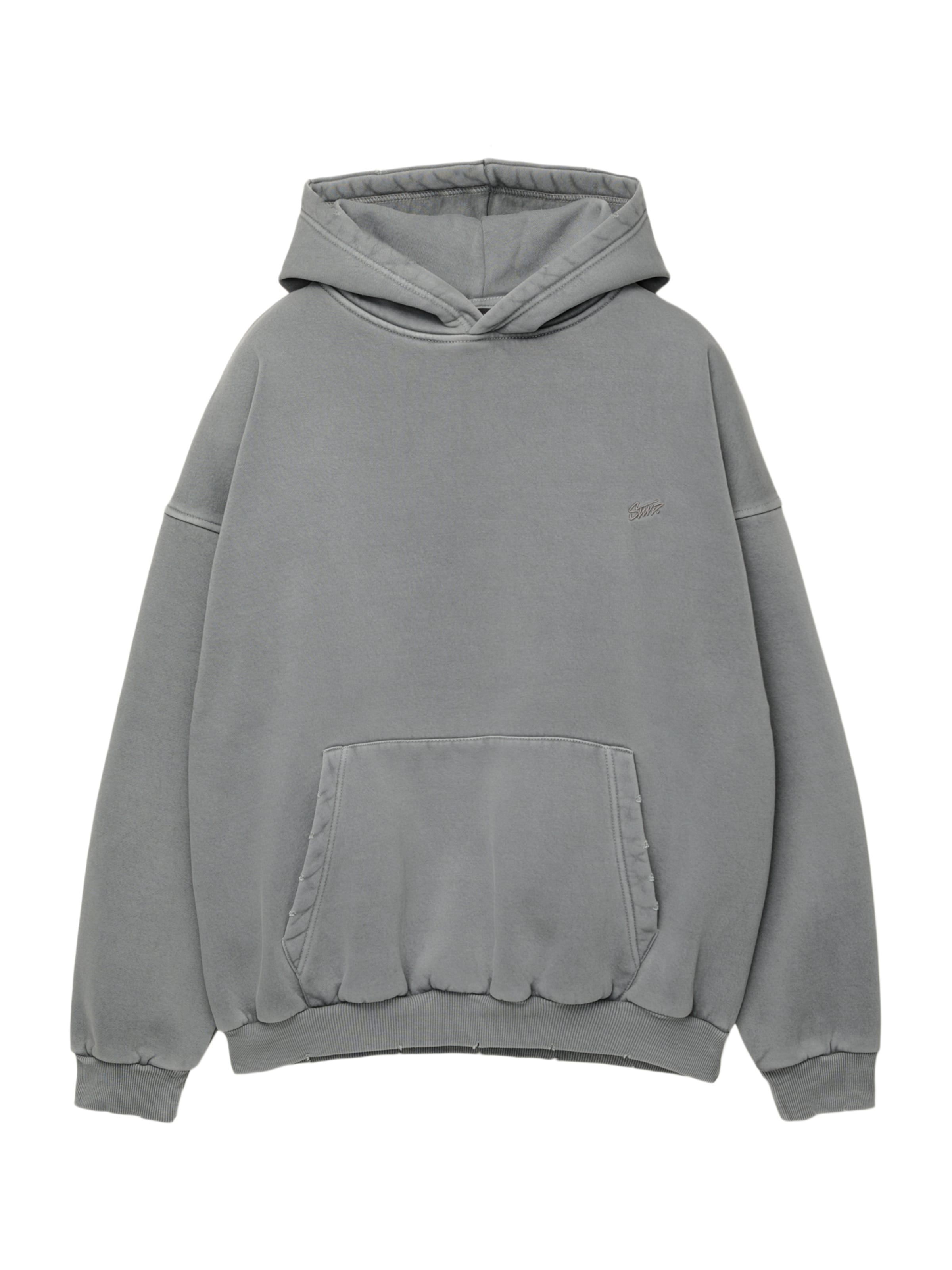 Pull&Bear Sweatshirt 'STWD' in Grey: front