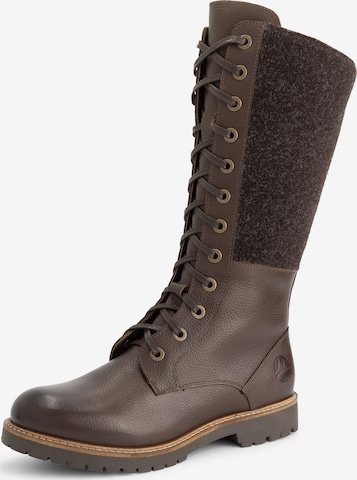 Travelin Lace-Up Boots 'Struve' in Brown: front
