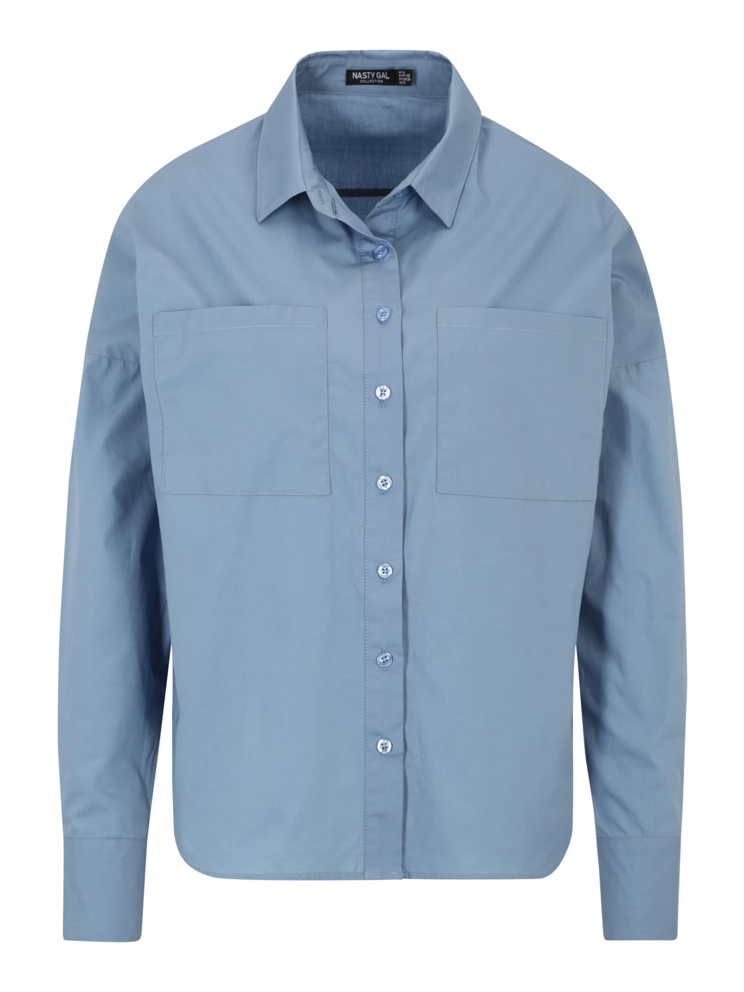 Nasty Gal Petite Blouse in Blue: front