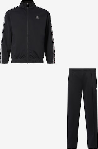 Champion Authentic Athletic Apparel Juoksupuku värissä musta: etupuoli